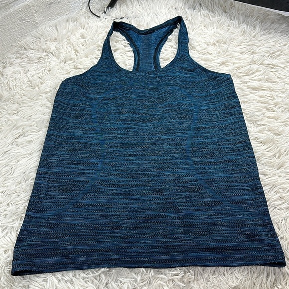 Lululemon Swiftly Tech Racerback Dark Maritime / Black / Lavender / Blue - Picture 1 of 4